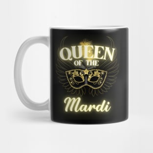 Queen of The Mardi Masquerade Bead Parade Women Men Kids Mug